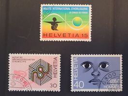 Timbres CH 1973 - (30. VIII.) - N° 545 + 546 + 547
