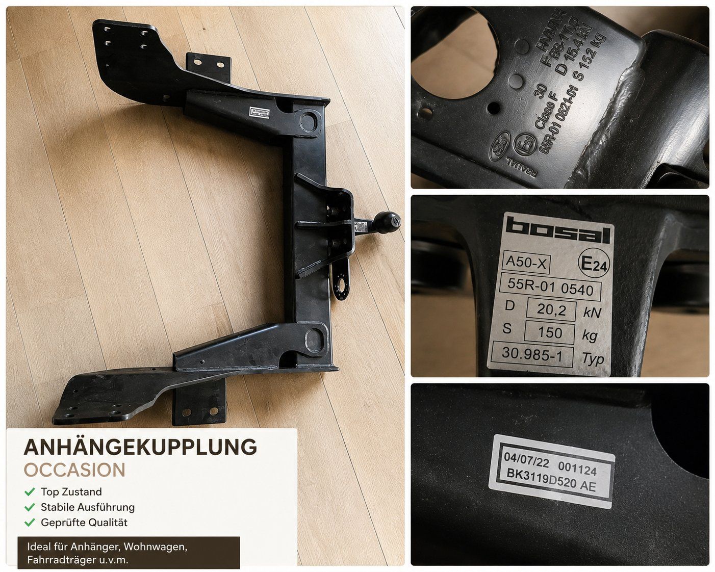Ganci per rimorchio: Original Anhängerkupplung Ford Transit VAN Jg. 2022 – Usato da Utzigen venduto da Gerber_Utzigen_AG