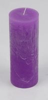 Kerze 6.8×18 cm Raureif Pink