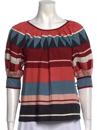 Ulla Johnson BOHO Bluse.BW Popeline ,Top Details, Gr XS NEU