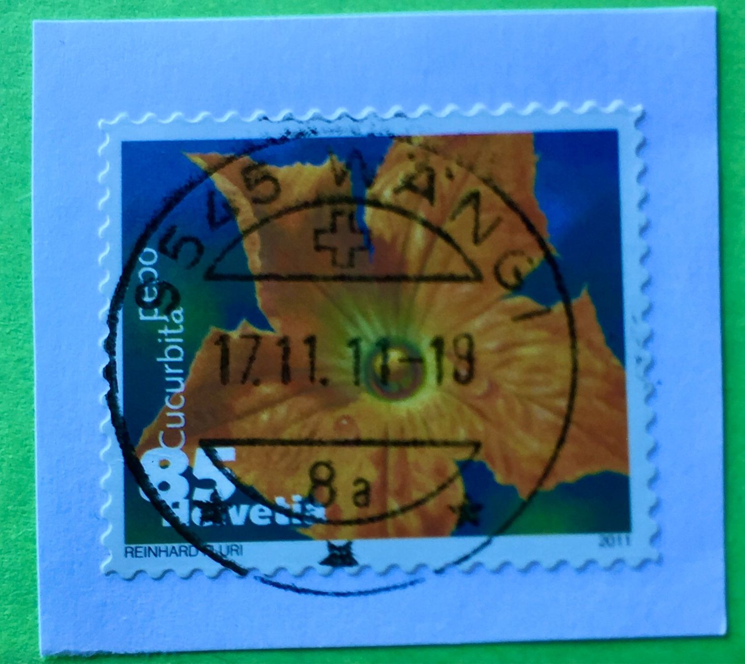 Alle Briefmarken: Nr.1376 Dauermarken Gemüseblüten 2011 mit Stempelt Zucchini – Gebraucht aus Aarau von Billa007