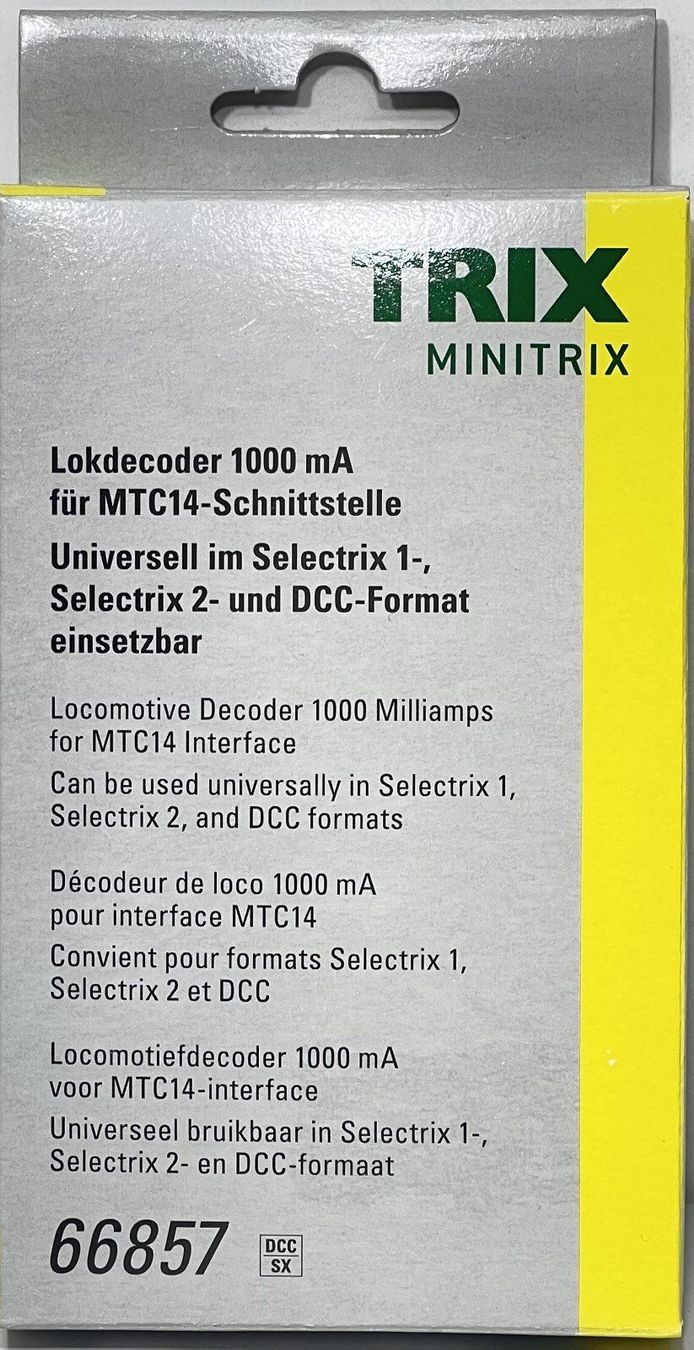 Trix Modelleisenbahnen: Minitrix 66857 Lokdecoder 1000 mA für MTC14-Schnittstelle – Neu und originalverpackt aus Derendingen von Benfis 1