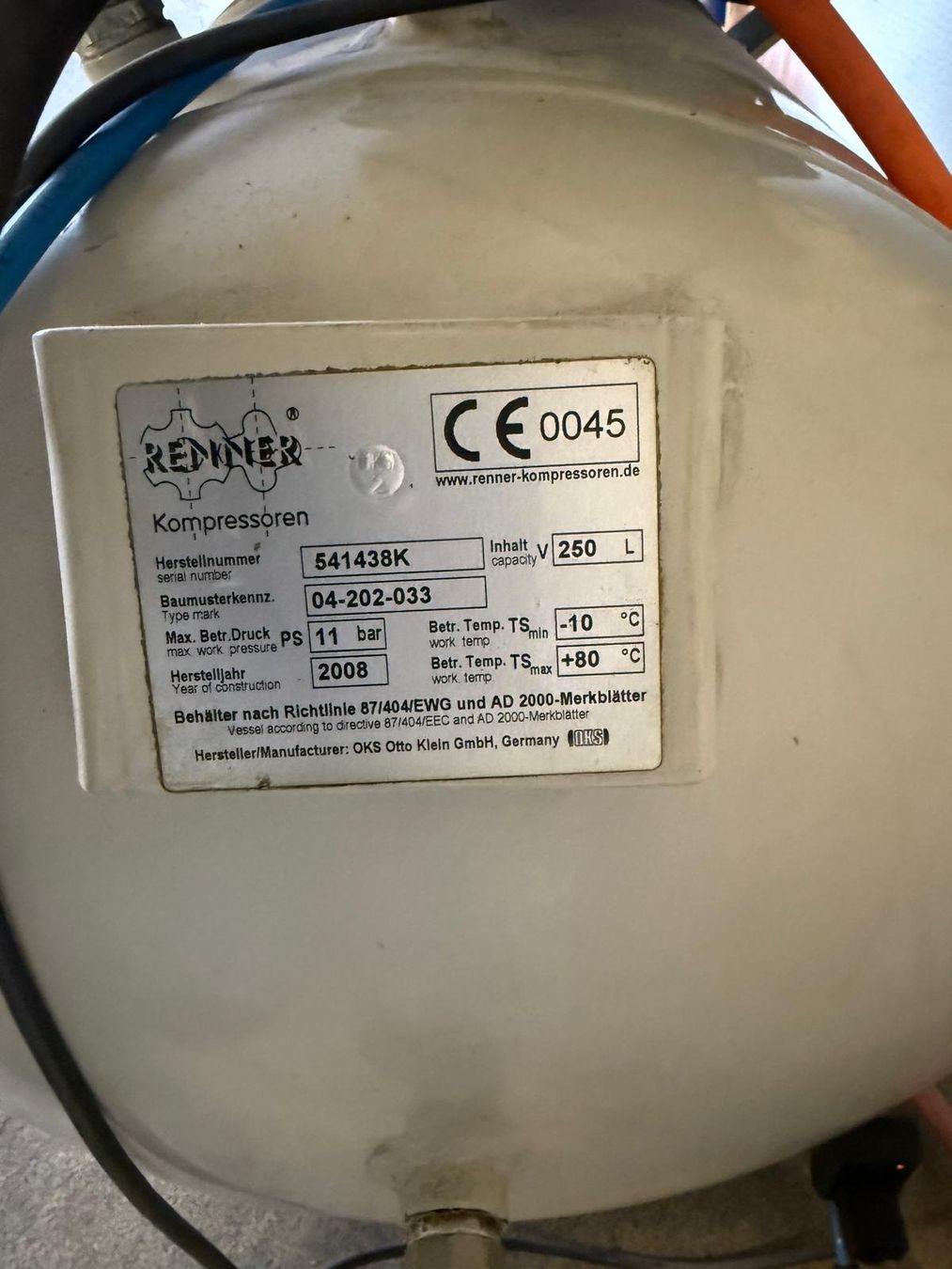 Compressori: Compresseur à vis RENNER 250L – Usato da La Chaux-de-Fonds venduto da Bretelle 4
