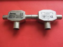 2 WAY Antennen Splitter Verteiler Adapter TV