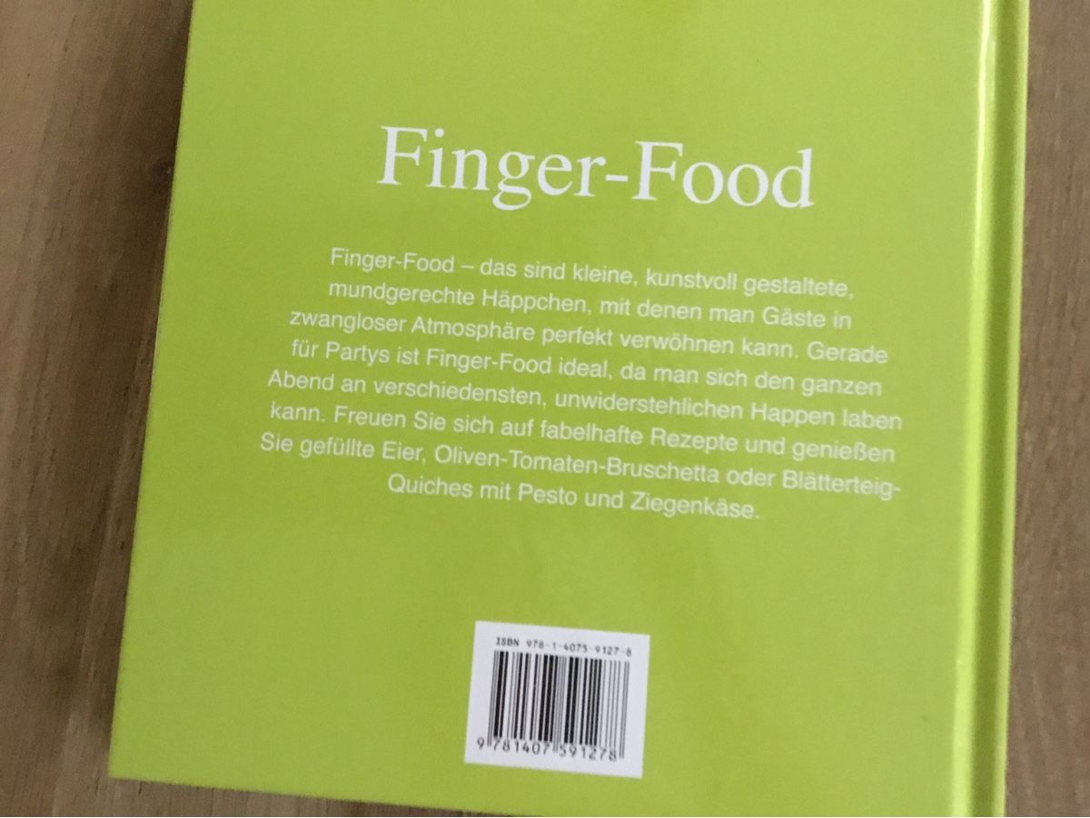 Bücher: Finger Food – Gebraucht aus Triesen von Trisuna 1