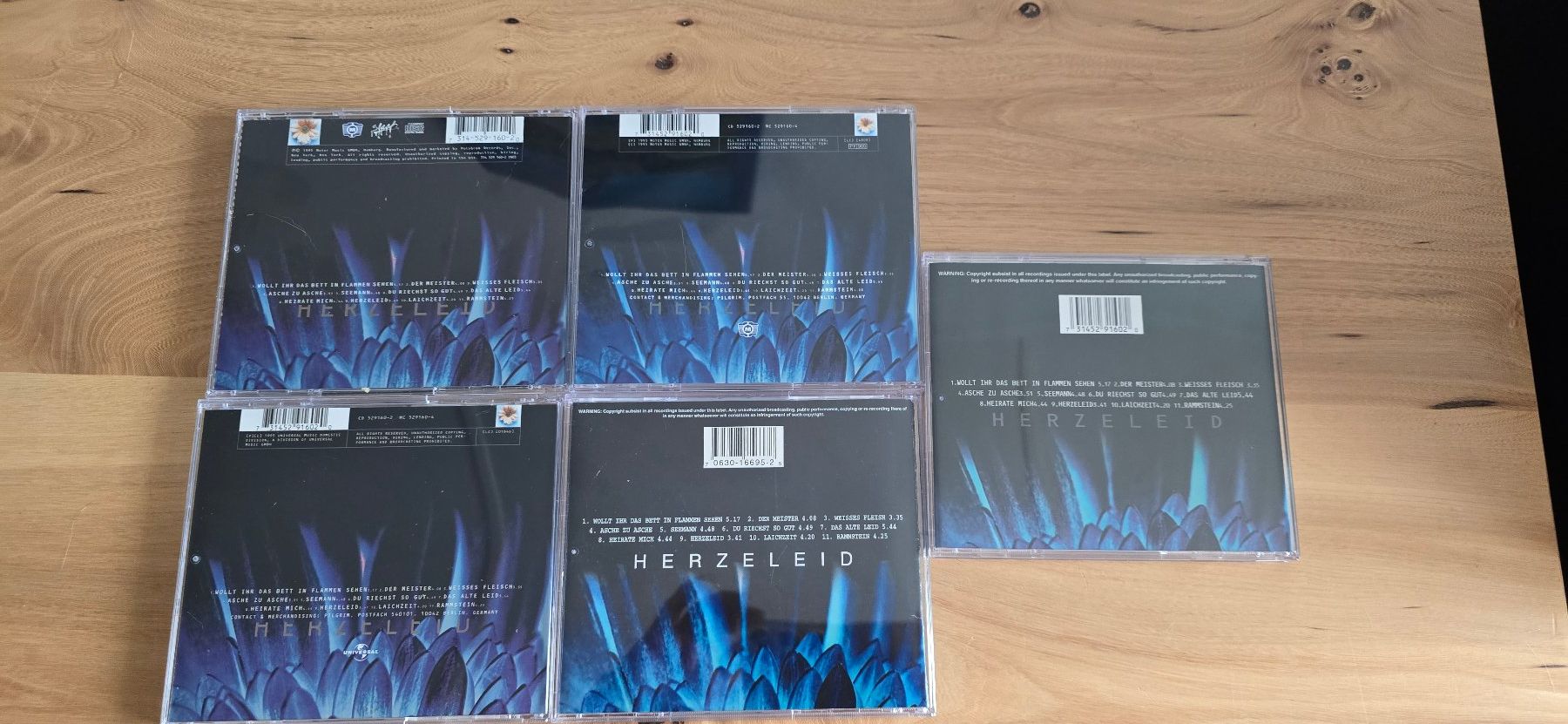 CD: RAMMSTEIN - 5 Versionen von Herzeleid – Usato da Zug venduto da Simbei 2