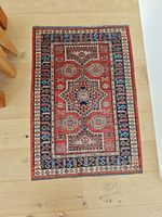 Orientteppich rot blau 139x96 cm gebrauchter Zustand