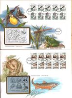 1985- 1987 Schweden - NATUR - Grossbriefe aus Markenheftchen