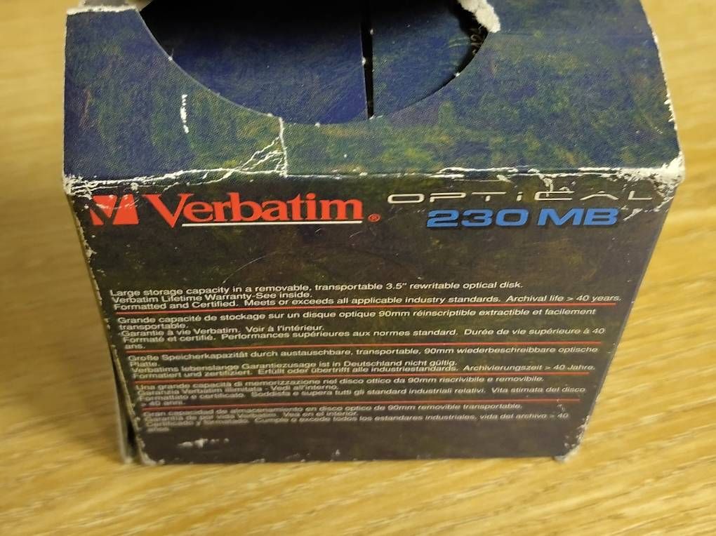 Verbatim Schede di memoria: Verbatim Magneto Optical Media 230MB Discs OM – Nuovo e nell'imballaggio originale da Wohlen AG venduto da gnabbr 4