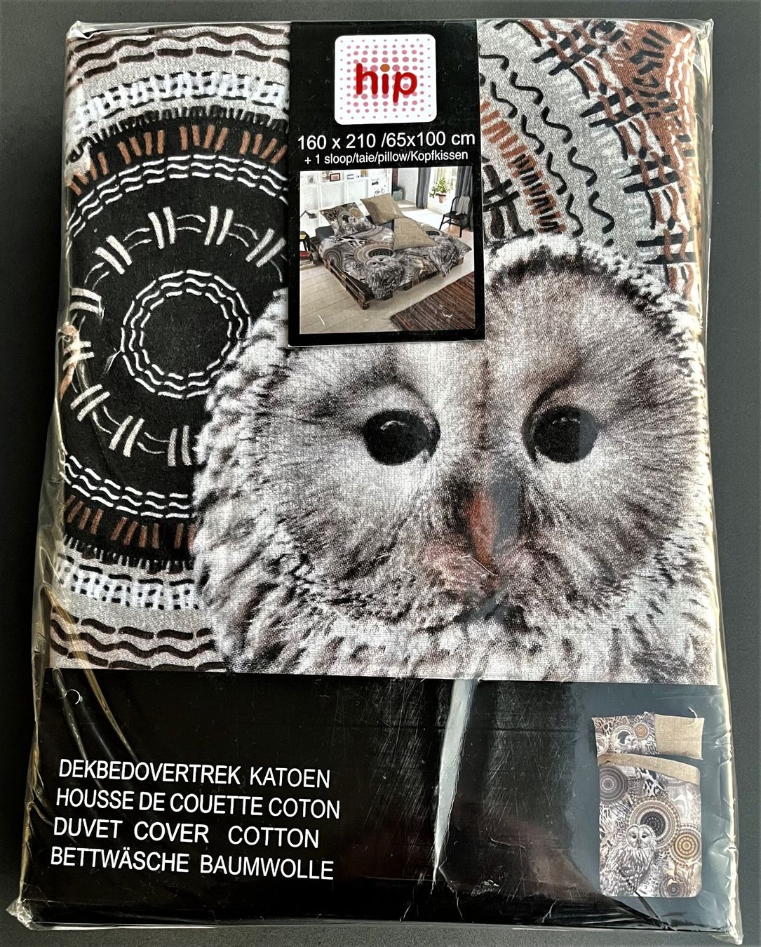 Biancheria da letto: Bettwäsche - Design Eule - 100 % Baumwolle - waschbar - NEU – Nuovo e nell'imballaggio originale da Wangen b. Olten venduto da Buntgemischt