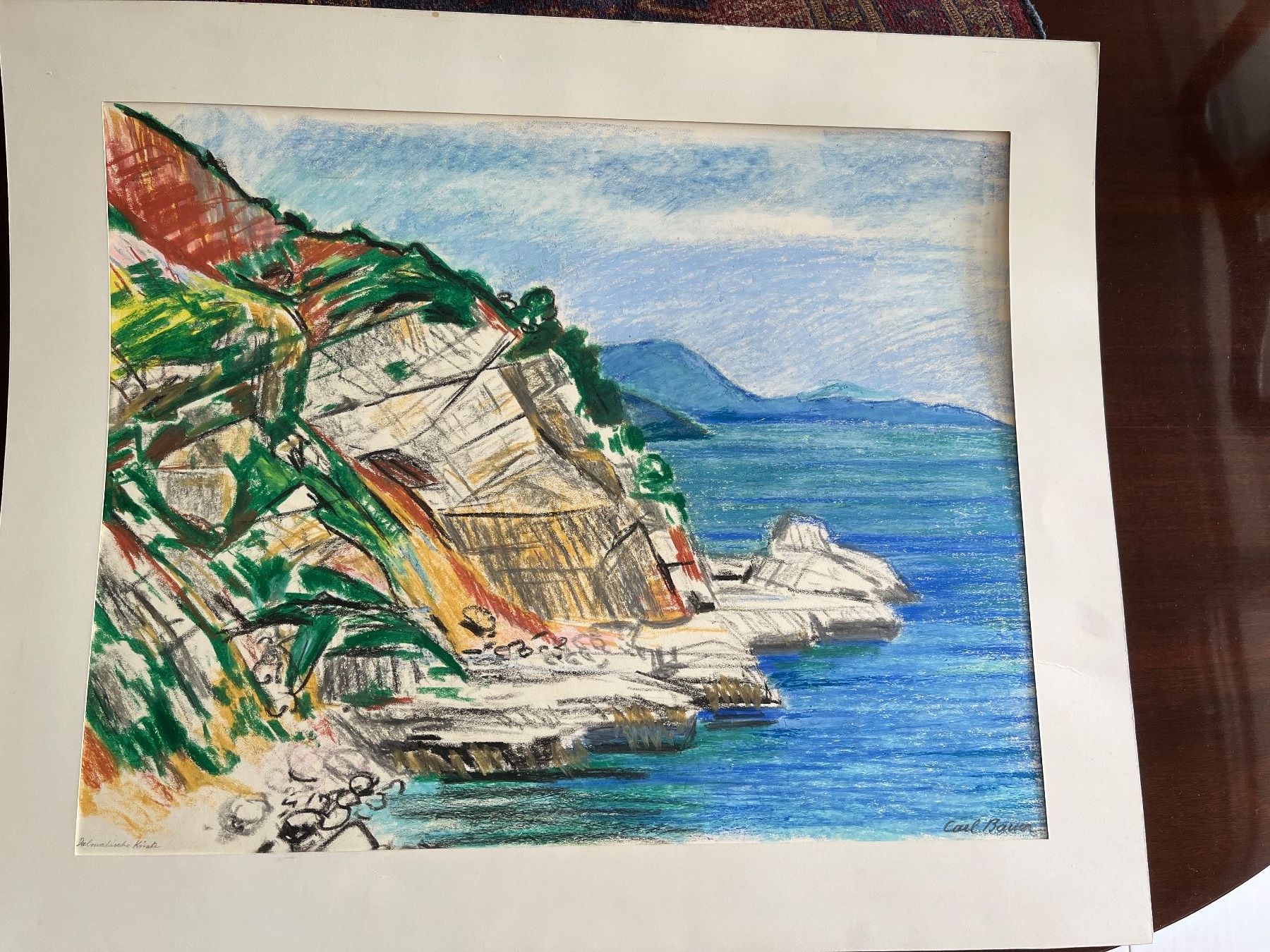 Tableaux: Carl Bauer -  Küste bei Dubrovnik – D'occasion à Stetten AG par Brissago25