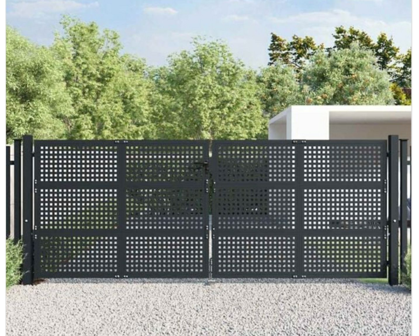 Porte: Gartentor Antrazith 400 x 80 cm – Nuovo (secondo la descrizione) da Péry venduto da luigi.tuttifrutti