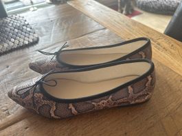 Schicke Ballerinas im Schlangenmuster, Grösse 38 Top!