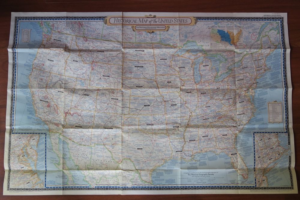 Historic Map USA, 1953, National Geographic, 104x67 cm (Neu (gemäss ...