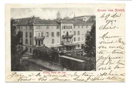 Gruss aus Zürich - Stadt - Hôtel Baur au Lac - 1901