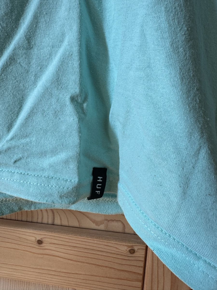 T-shirt: HUF x Thrasher T-Shirt, hellblau, Gr. L – Usato da Hergiswil NW venduto da kaufe_bei_kaufmann 1