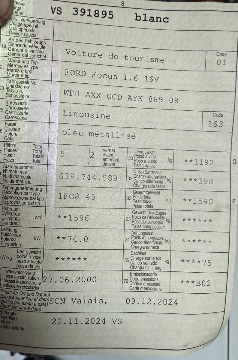 Ford Autos: Ford Focus 1.6L  – Defekt aus Val-d'Illiez von LuckLuc 7