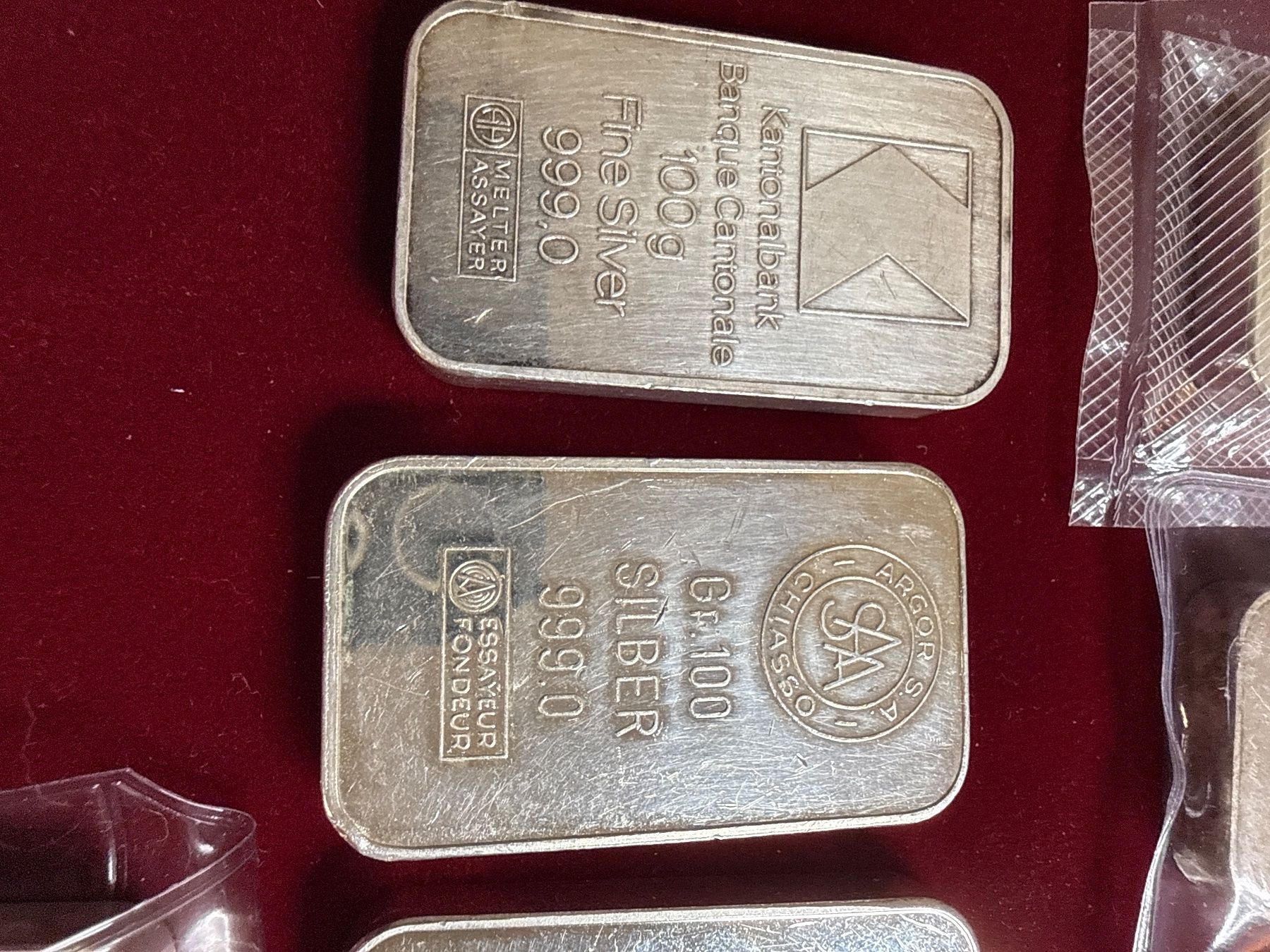 Metalli preziosi: 10 x 100 Gramm Silberbarren – Usato da Derendingen venduto da iven70 3