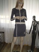 VINTAGE! Dior Ensemble Oblique Grösse S Blau/Weiss