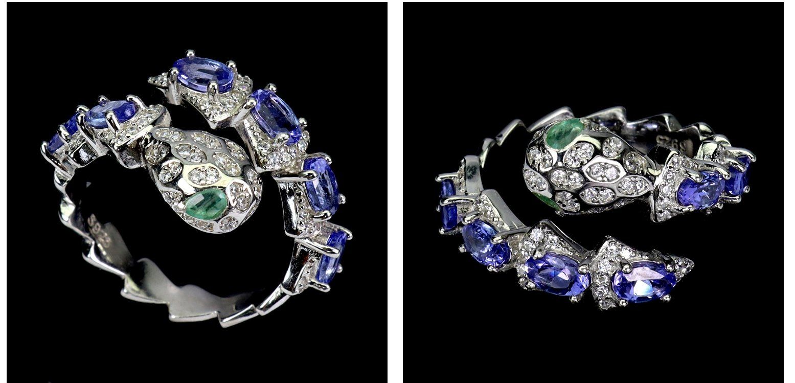 Anelli: Silver Ring.Tanzanite Emerald Natural Gemstone – Nuovo (secondo la descrizione) da Sion venduto da tan_rgq7
