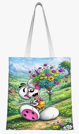Diddl Stofftasche Blumenstrauss