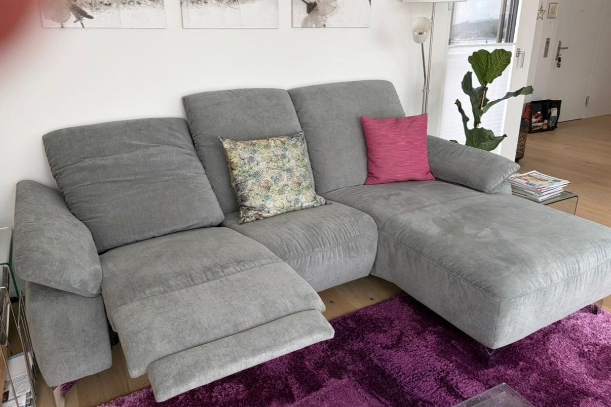 Divani: L-Sofa / Ecksofa mit Récamière, grau, 245 x 167 cm – Usato da Bassersdorf venduto da spoont 3