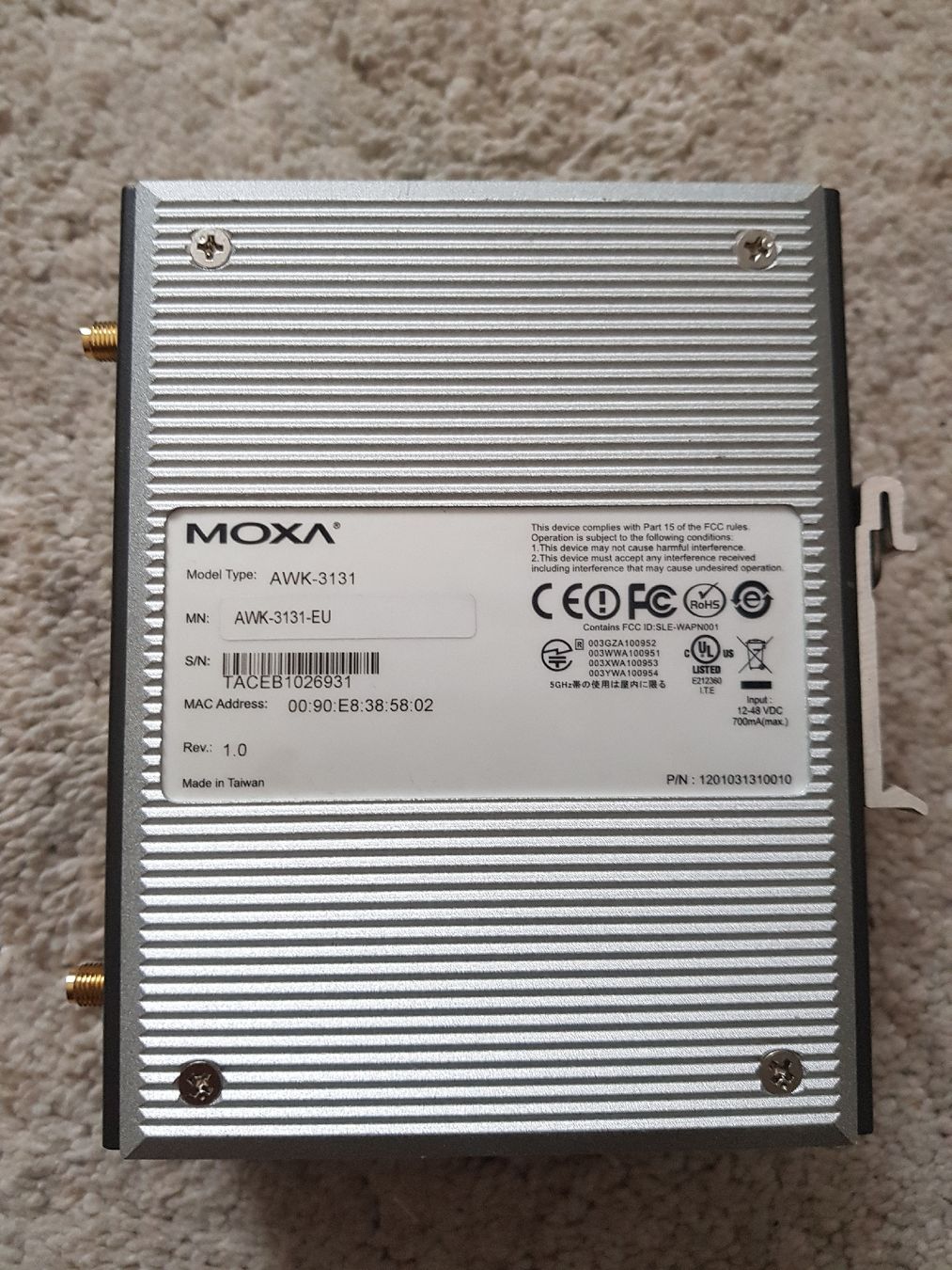 Modems & Router: Moxa AWK-3131A - 802.11abgn Zugangspunkt, access point – Gebraucht aus Gerlafingen von diotech 1