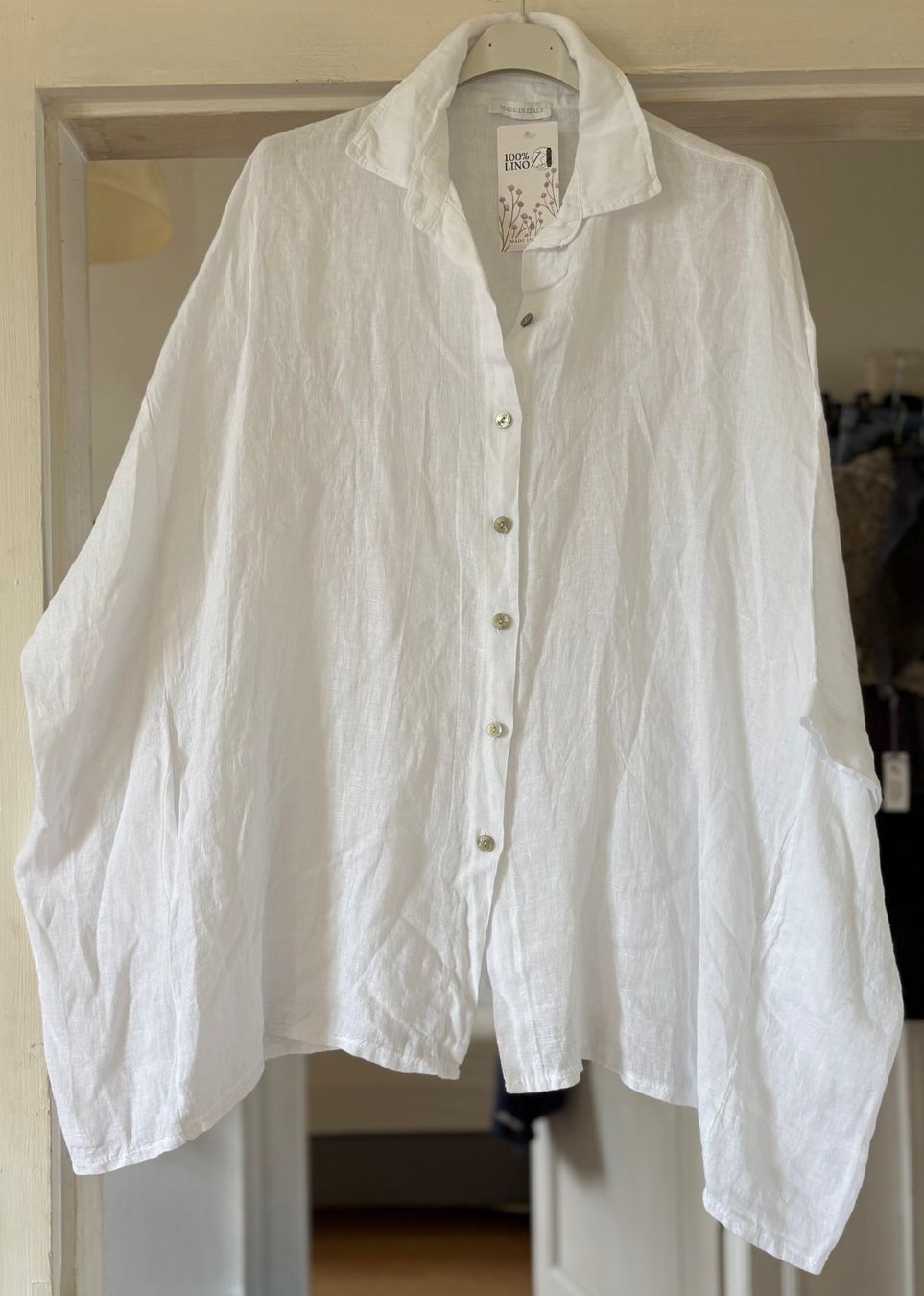 Camicette: OVERSIZE CHEMISE EN LIN! M – Nuovo e nell'imballaggio originale da Locarno venduto da NicoNion 5