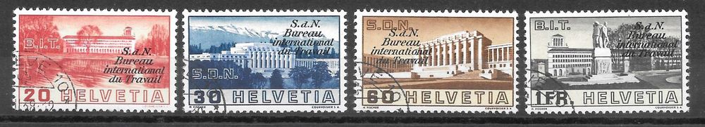 Intern. Arbeitsamt BIT (D IV) Serie 49 - 52 gestempelt 1938 (Neu ...