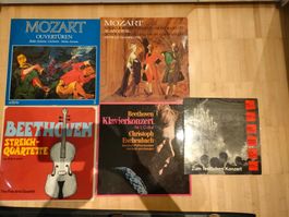 Schallplatten - 5 Stk. (Beethoven, Mozart,...)