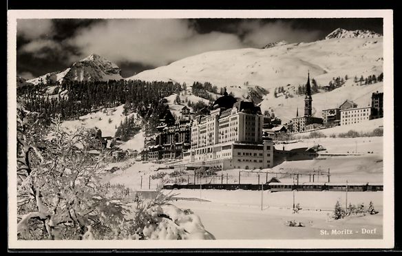 Ansichtskarten: AK St. Moritz, Blick in den Ort – Gebraucht aus Berlin von bartko-reher