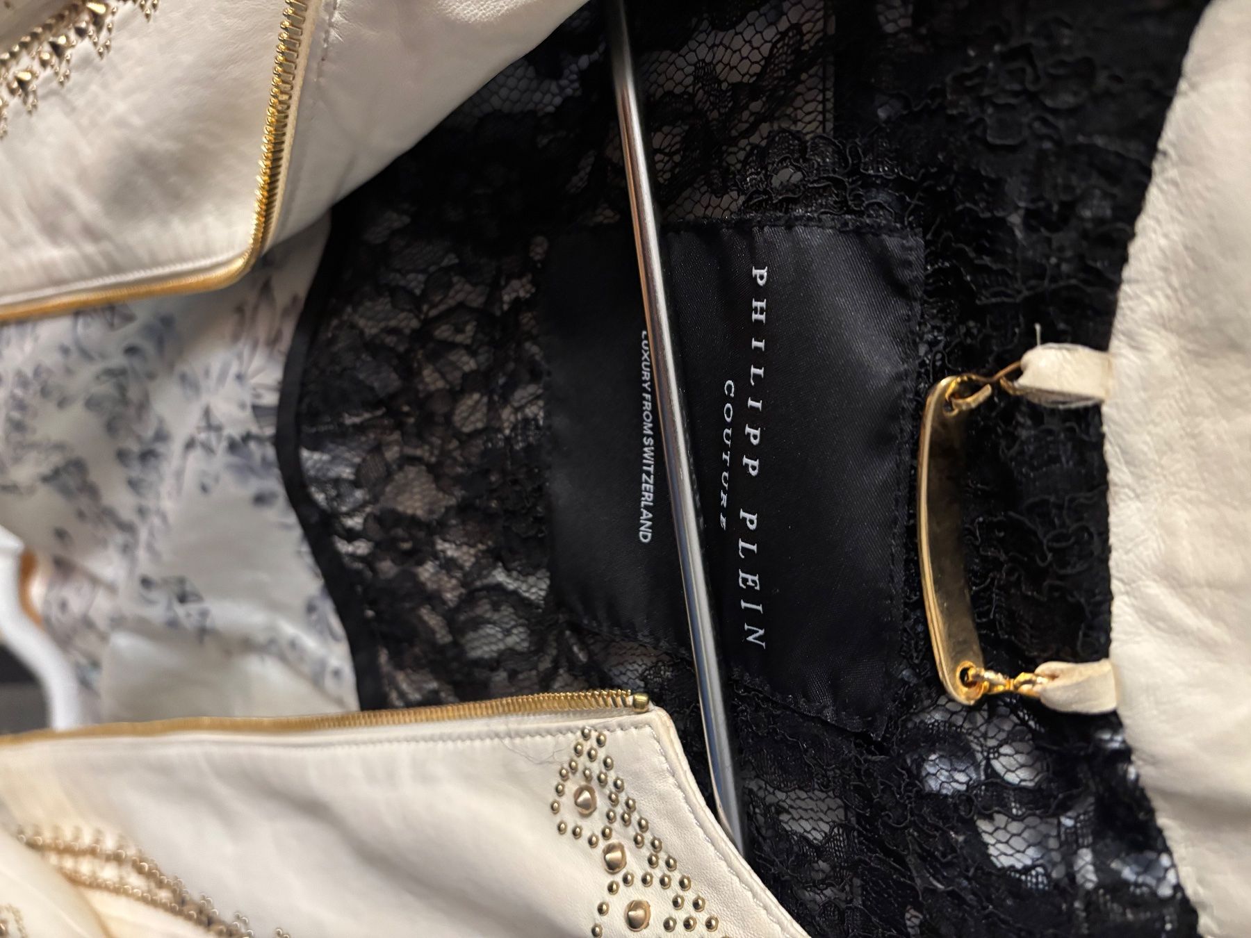 Philipp Plein Giacche: Philipp Plein Lederjacke,  Grösse 36,vanille – Nuovo (secondo la descrizione) da Kaltbrunn venduto da Modern 4