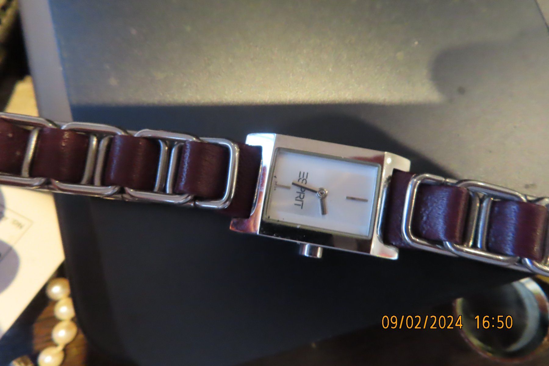 Esprit Damenuhr,m Batterie wechseln, 18x 21 mm mit stahl und