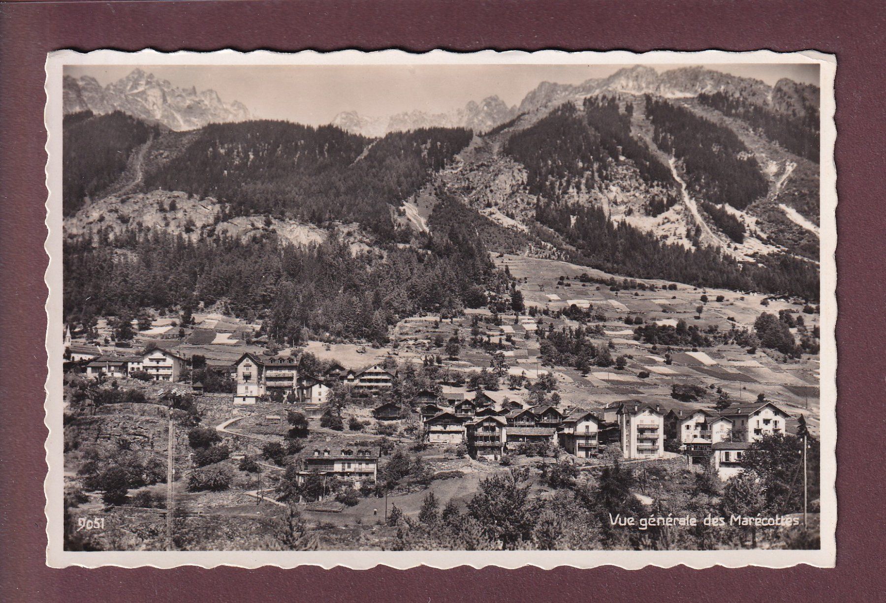 Ansichtskarten: LES MARECOTTES - Vue générale – Gebraucht aus Pully von nicecards