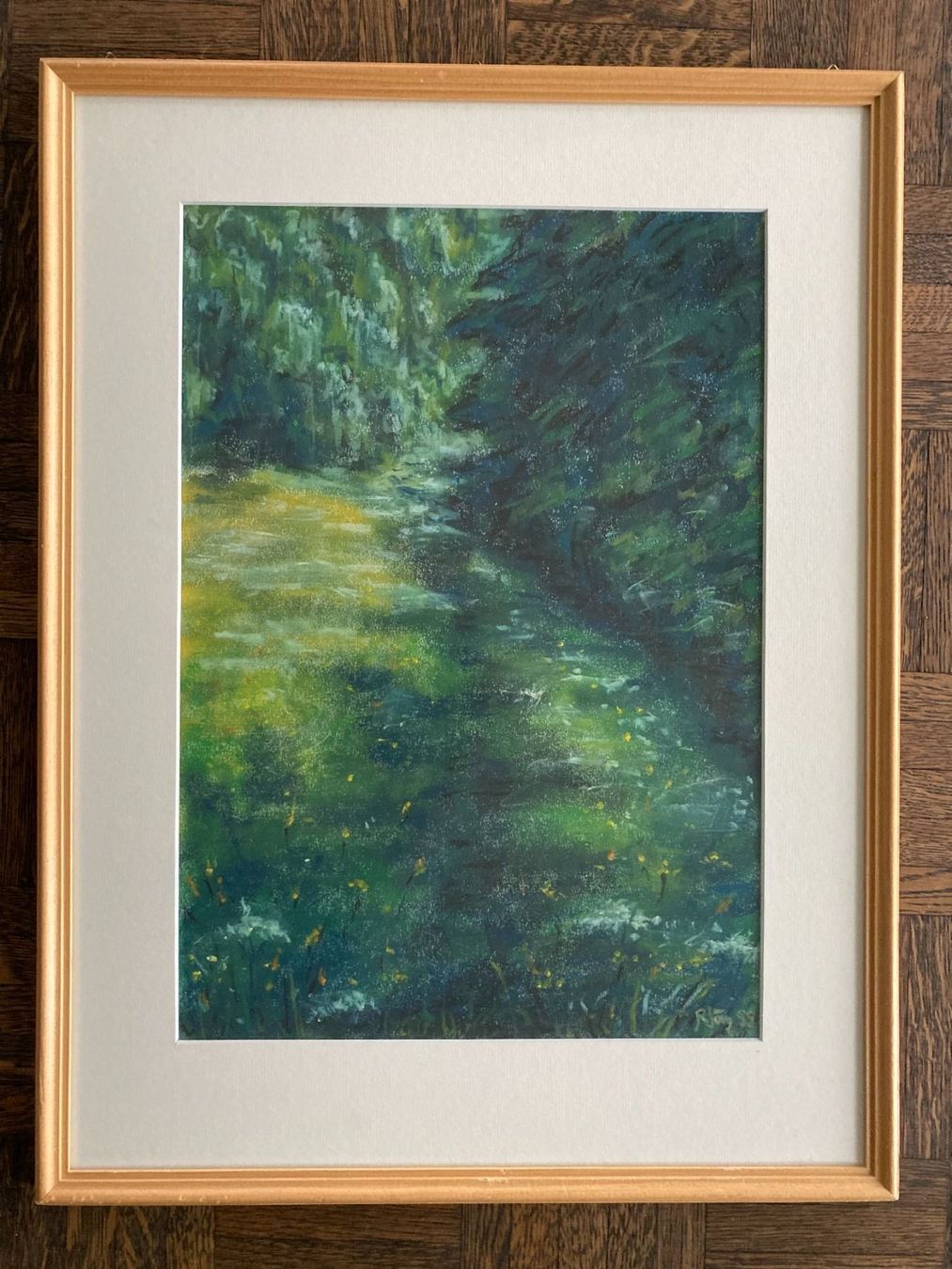 Dipinti: GEMÄLDE  BILD LANDSCHAFT WALD WIESE – Usato da Subingen venduto da Etageren 2