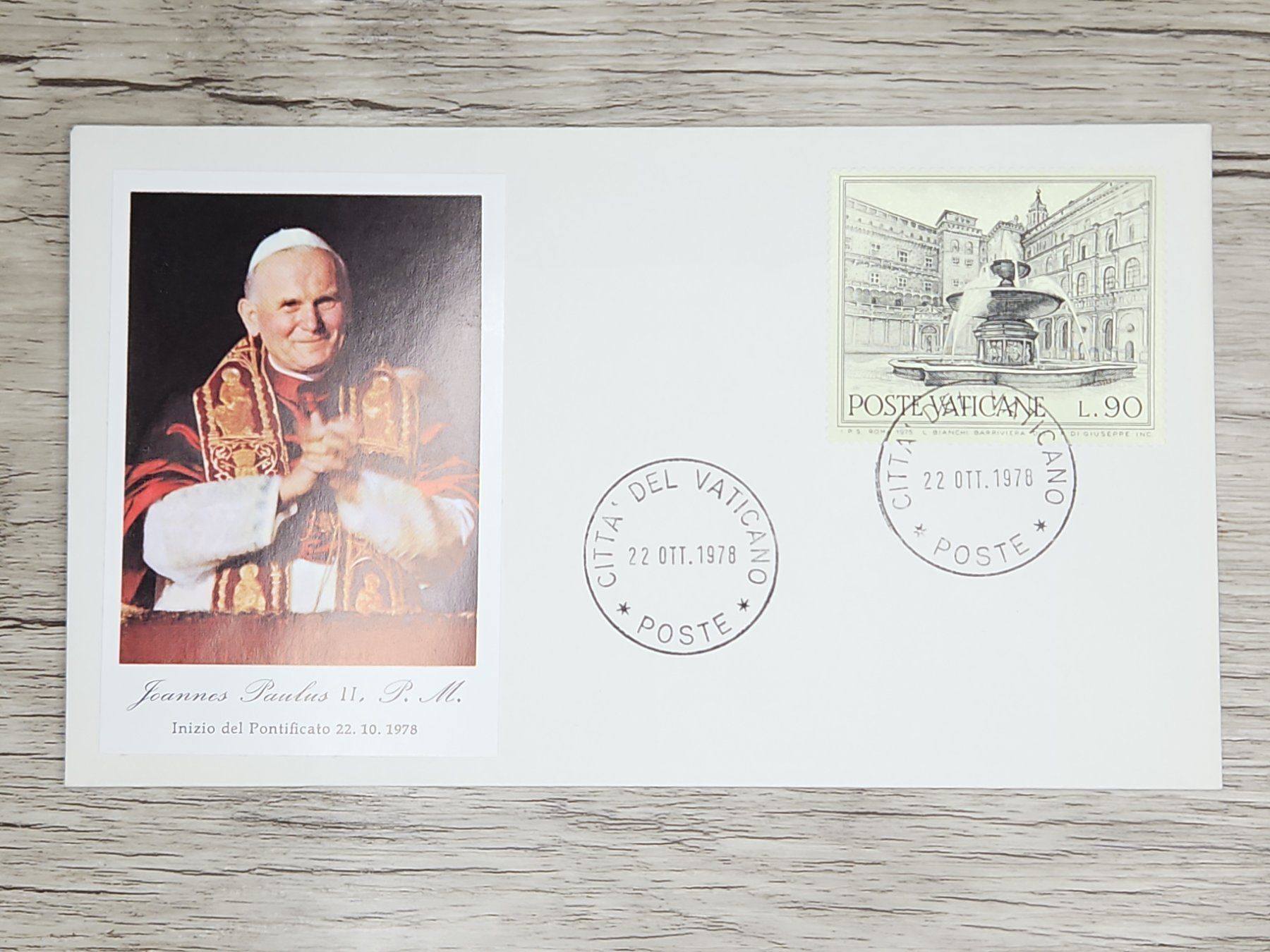 Tutti i francobolli: CL05 Enveloppe + Timbre Poste Vaticane 1978 – Usato da Cousset venduto da Patrick_Collections