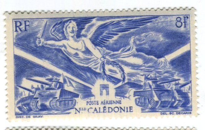Alle Briefmarken: Briefmarke "Flugpost". Neukaledonien – Gebraucht aus Basel von Butsch5
