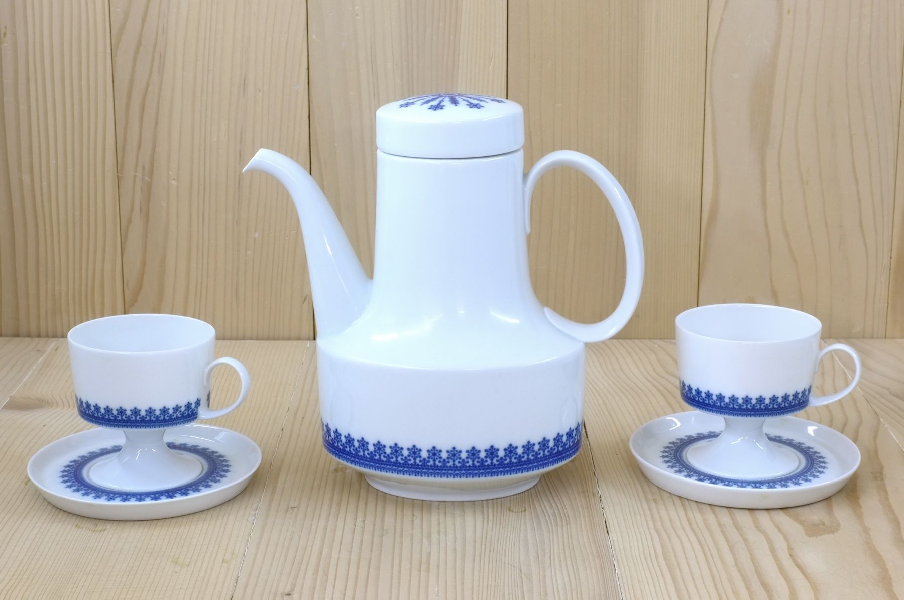 Rosenthal Set di piatti: Service Rosenthal Composition, Kobaltborte, Wirkkala 60er – Usato da Basel venduto da si-belle 1