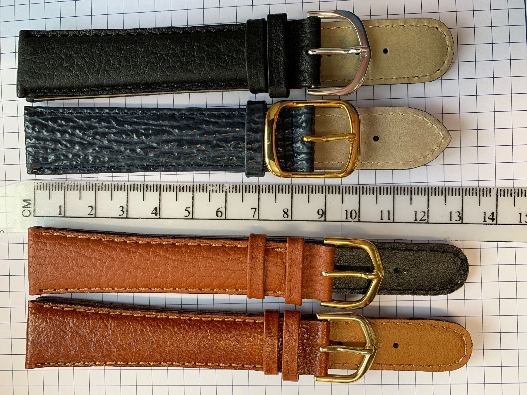 Bracciali & Braccialetti: 4 Stück 20mm Uhrenarmband Leder, extra lang – Nuovo (secondo la descrizione) da Courlevon venduto da Poleposition 2