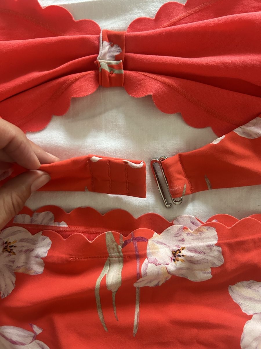Badekleider & Bikinis: Ensemble de bikini bandeau corail à fleurs taille M – Gebraucht aus St-Prex von mar_f6t6 3