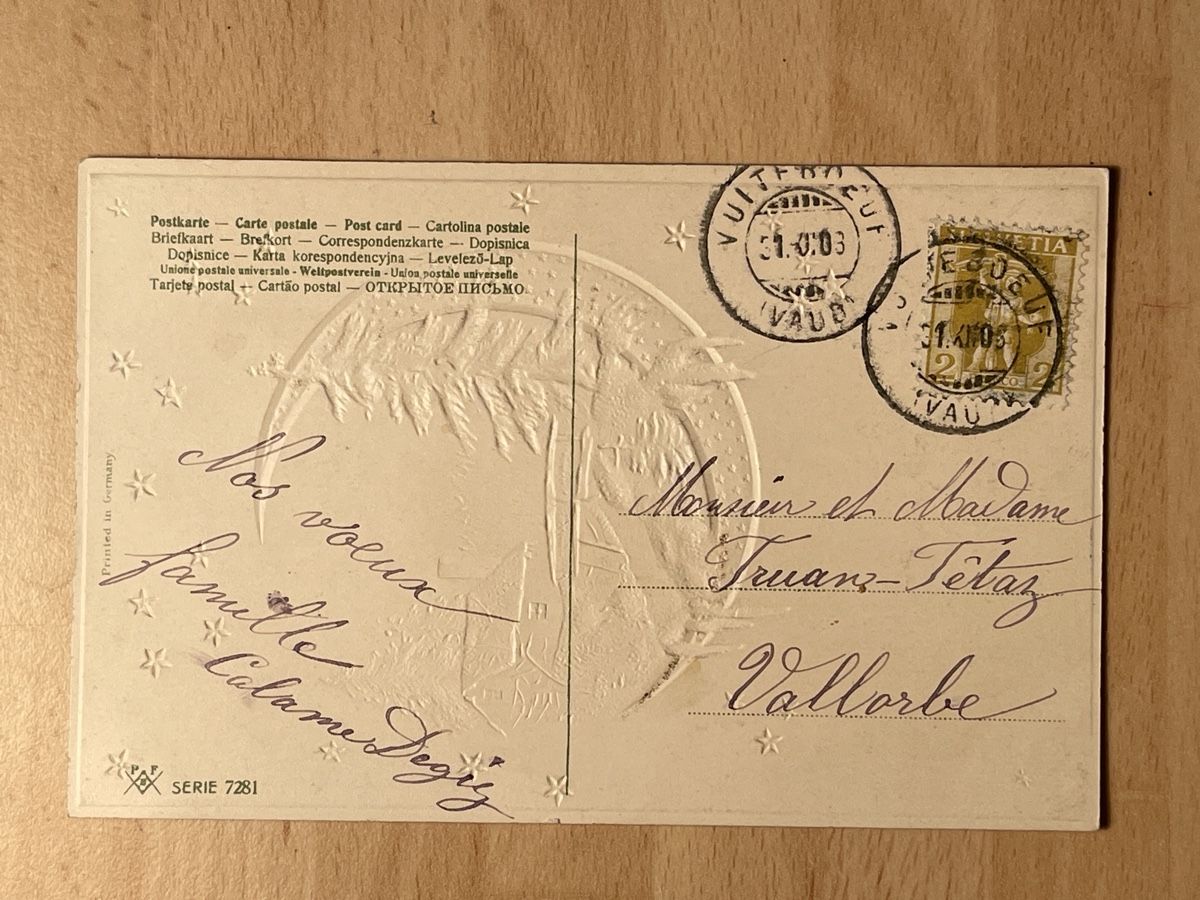 Cartoline postali: Alte Winter Postkarte, Neujahrskarte – Usato da Strengelbach venduto da Aschatan5 1