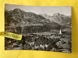 1949 Amden mit Walensee und Glarneralpen
