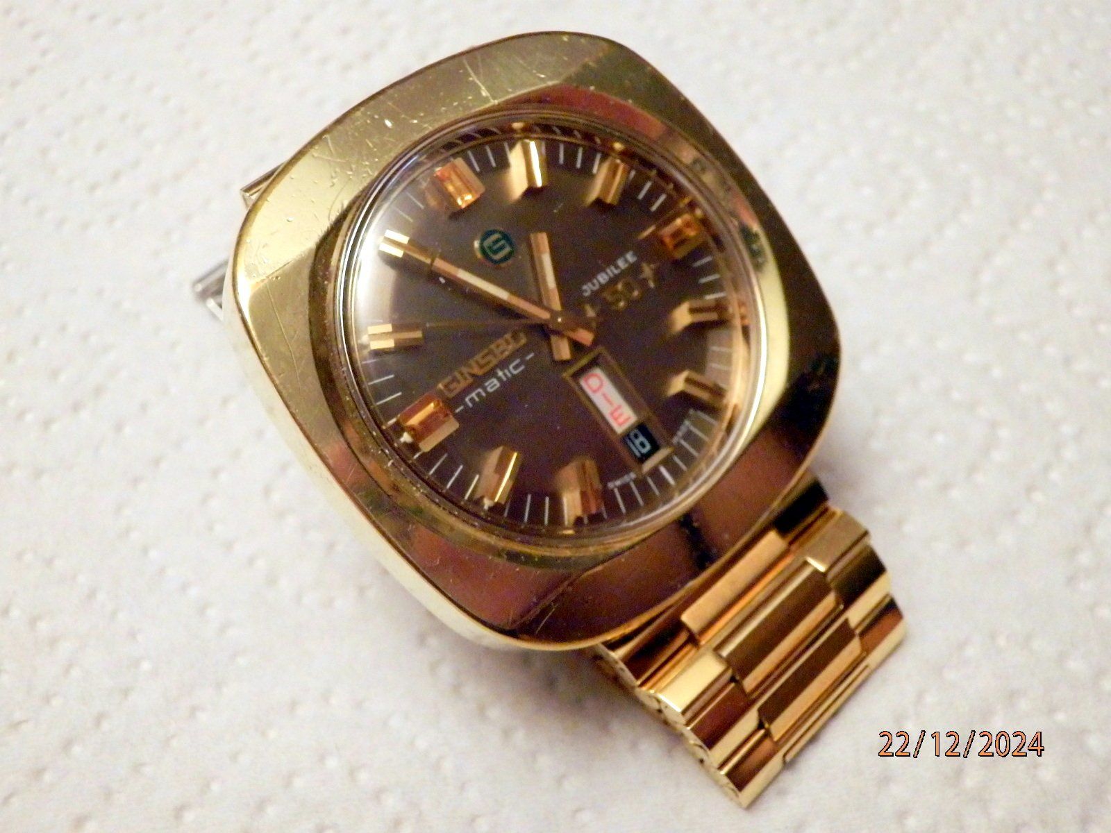 Ginsbo Watch Co Orologi: Ginsbo, Matic, Jubileé, Automatic, Jubiläums Ausgabe 1973 – Usato da Ueberstorf venduto da dinbau