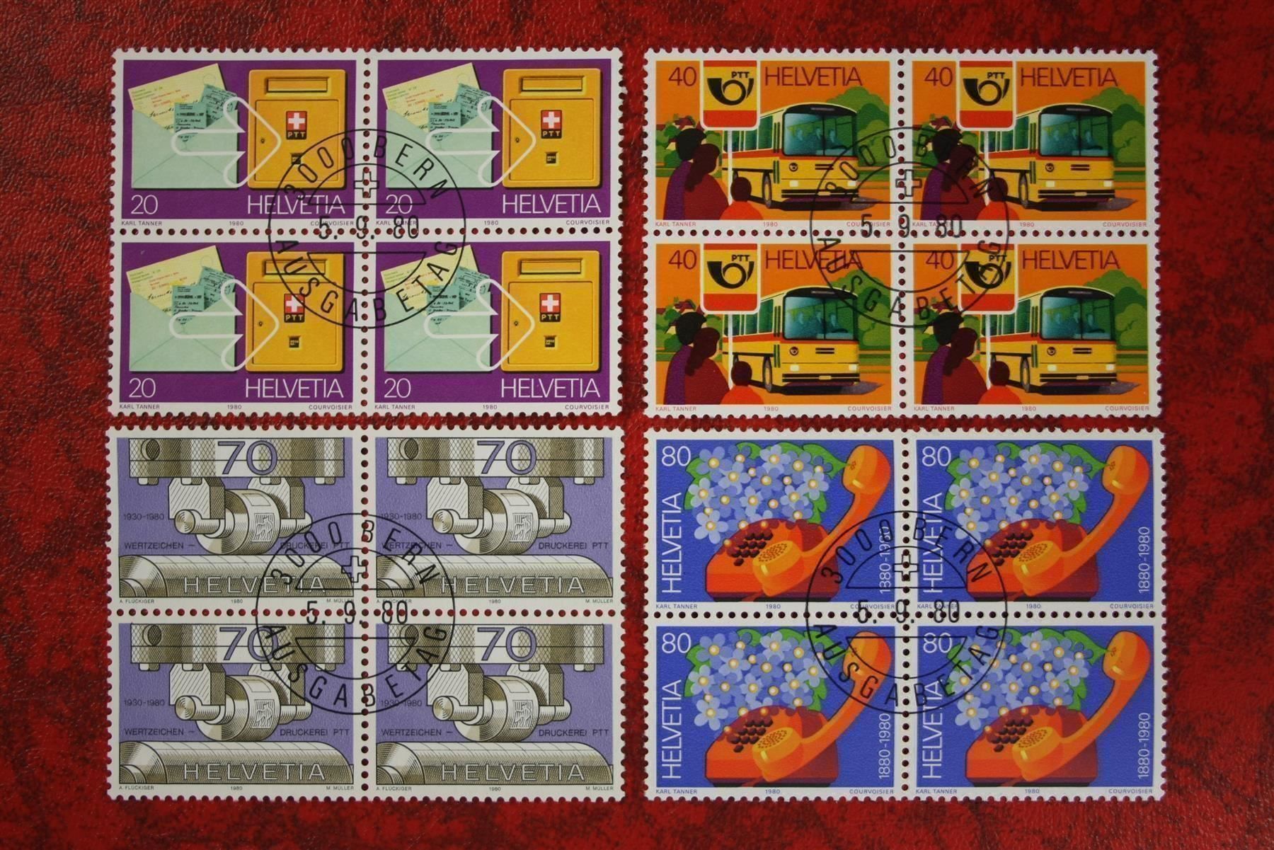 Tutti i francobolli: 1980: 645-648 4er-Block ET – Usato da Deitingen venduto da Lglobi