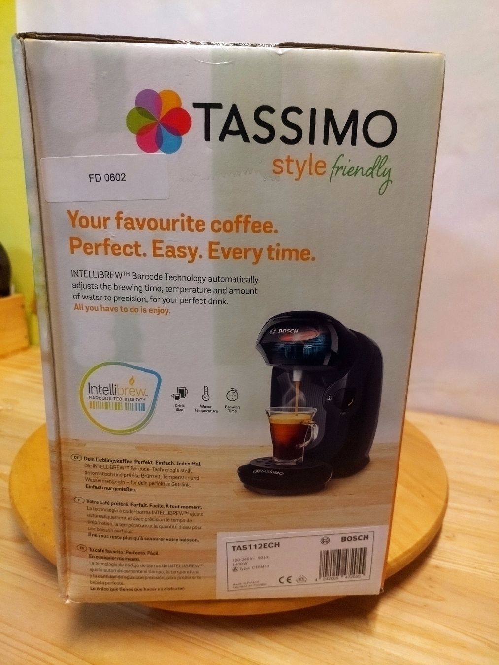 Bosch Macchine per caffè & Macchine per espresso: Machine à café Bosch Tassimo TAS112ECH noir neuf – Nuovo e nell'imballaggio originale da Farvagny-le-Grand venduto da LaCaverne 3
