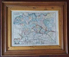 Bild - Kolorierter Kupferstich-Landkarte Germania