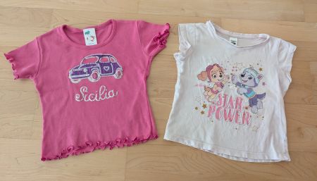 2 T-Shirts Mädchen Sommer Gr.74/80, Paw Patrol, Sicilia