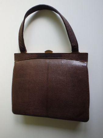 braune Vintage Eidechs Tasche