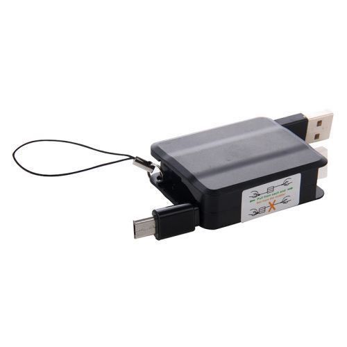 Altro: Ausziehbares Ladekabel MicroUSB Schwarz – Nuovo e nell'imballaggio originale da Aesch BL venduto da Elektronik_Laden