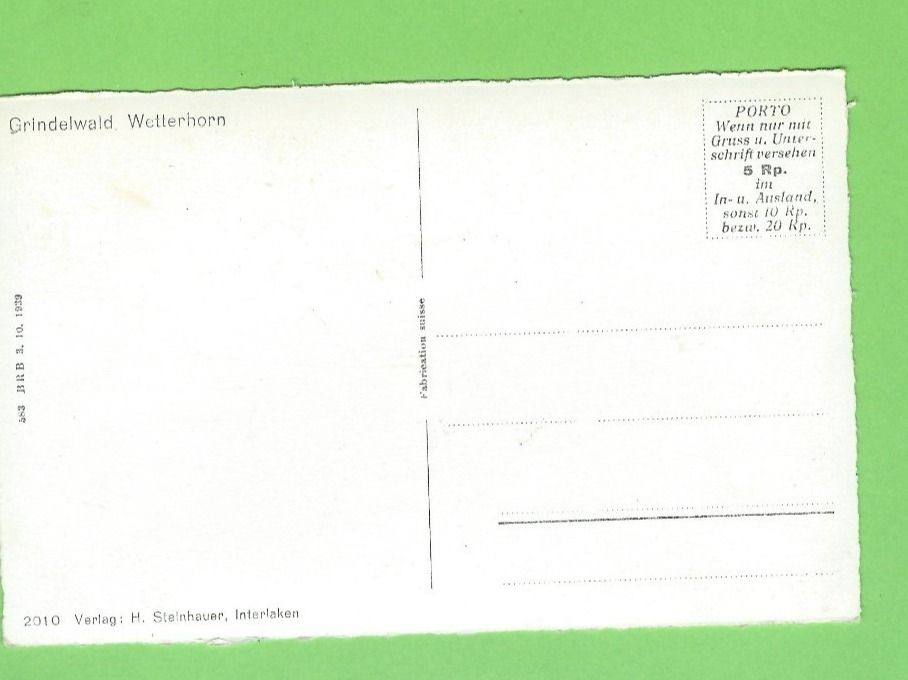 Cartoline postali: Grindelwald - Wetterhorn – Usato da Zürich venduto da t24_de 1